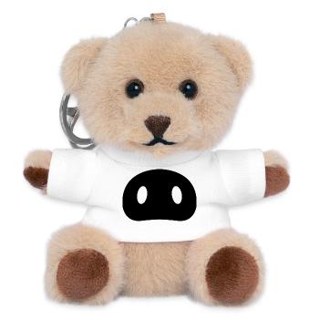 Pig snout - Teddy Keyring - white - Front