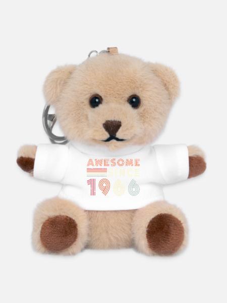 1966 Retro Lines Anniversary Design - Teddy Keyring - white