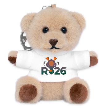 Rentnergeschenke Rente 2026 - Teddy Schlüsselanhänger - Weiß - Vorne