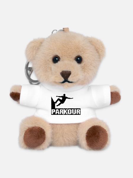 Parkour - Teddy Schlüsselanhänger - Weiß