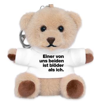 ONE OF US IS STUPIDER THAN ME. SARCASM, NAUGHTY - Teddy Keyring - white - Front