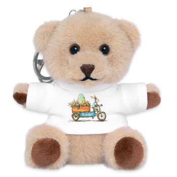 Funny Easter Bunny Cool Easter Bunny - Teddy Keyring - white - Front