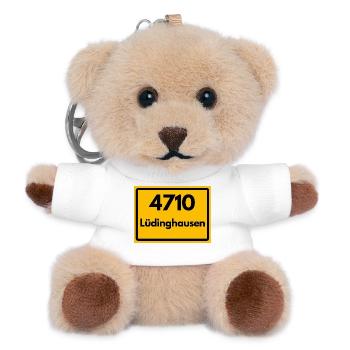 ALTE POSTLEITZAHL PLZ RETRO 4710 LÜDINGHAUSEN NRW - Teddy Schlüsselanhänger - Weiß - Vorne