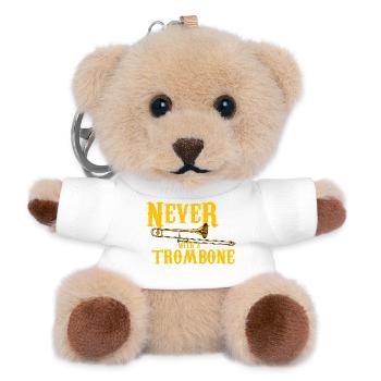 Never Understands: Trombone Girl - Teddy Keyring - white - Front