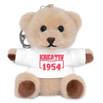Spruch 1954 - Teddy Schlüsselanhänger - Weiß - Vorne