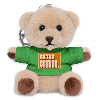 Retro Gaming Pixel Art - Teddy Keyring - green - Front