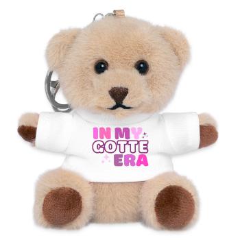 Design für die stolze Gotte, Patentante, Gotti - Teddy Schlüsselanhänger - Weiß - Vorne