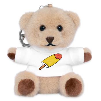 Eis Kinder Mädchen Jungen  - Teddy Schlüsselanhänger - Weiß - Vorne