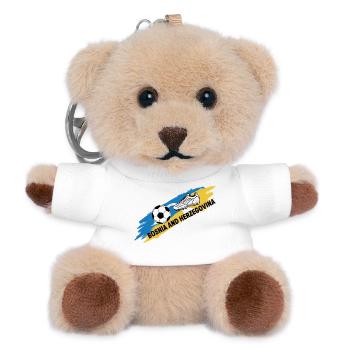 Bosnia Football Jersey Supporter Bosnia Soccer Fo - Teddy Keyring - white - Front