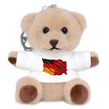 Deutschland Marokko Flagge - Teddy Schlüsselanhänger - Weiß - Vorne