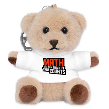 Math The Only Subject That Counts Nerd Mathe Logo - Teddy Keyring - white - Front