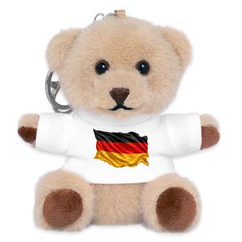 Germany Flag - Teddy Keyring - white - Front