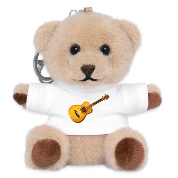 Gitarre - Teddy Schlüsselanhänger - Weiß - Vorne