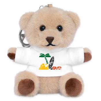 Urlaub am Meer - Teddy Schlüsselanhänger - Weiß - Vorne