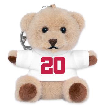20_zahl- - Teddy Schlüsselanhänger - Weiß - Vorne