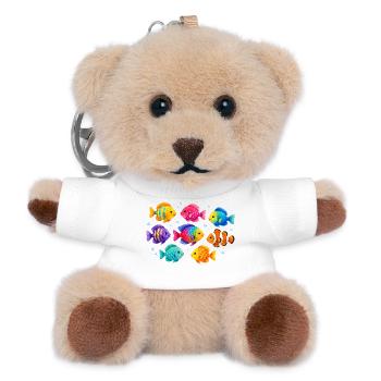 Colorful tropical fish for summer outfits - Teddy Keyring - white - Front