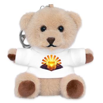 Sonnenherz am Bergkamm - Teddy Schlüsselanhänger - Weiß - Vorne