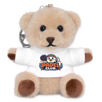 Mascotte du club de padel comique - Porte-clés ourson - blanc - Devant