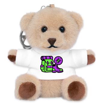 Wanderrucksack Kompass Grafik - Teddy Schlüsselanhänger - Weiß - Vorne