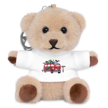 Norway Camper Motif Vanlife Camping Holiday - Teddy Keyring - white - Front