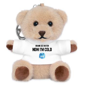 Drank Cold Water Now Im Freezing Funny Meme - Teddy Keyring - white - Front