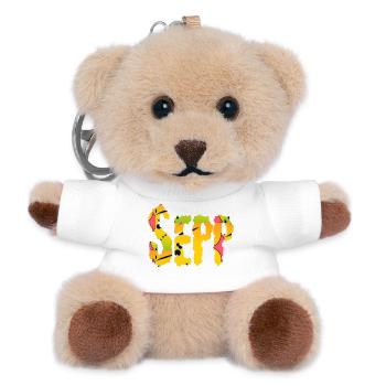 Sepp Vorname  - Teddy Schlüsselanhänger - Weiß - Vorne