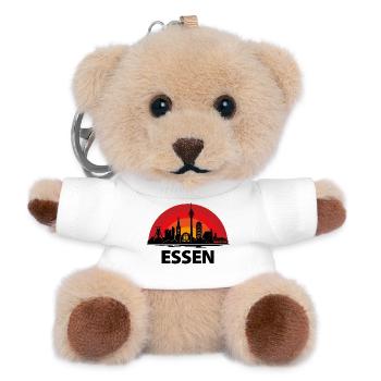 Essen Skyline Kreise - Teddy Schlüsselanhänger - Weiß - Vorne