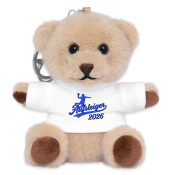 Handball Aufsteiger Meister Shirt 2026 blau - Teddy Schlüsselanhänger - Weiß - Vorne