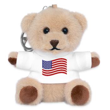 Flagge der Vereinigten Staaten - Teddy Schlüsselanhänger - Weiß - Vorne