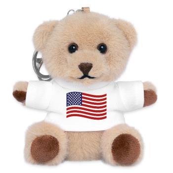 Flagge der Vereinigten Staaten - Teddy Schlüsselanhänger - Weiß - Vorne