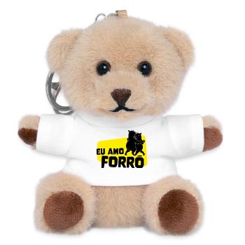 Eu Amo Forro – Tanzende Capybaras - Teddy Schlüsselanhänger - Weiß - Vorne