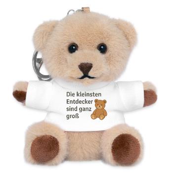Kleine Entdecker, große Abenteuer - Teddy Schlüsselanhänger - Weiß - Vorne