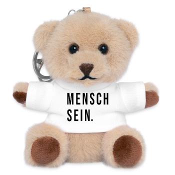 Mensch Sein - Teddy Schlüsselanhänger - Weiß - Vorne