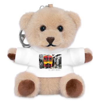 Railway Market Mae Klong in Thailand Souvenir - Teddy Schlüsselanhänger - Weiß - Vorne