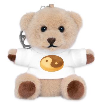 Yin-Yang-Keks - Teddy Schlüsselanhänger - Weiß - Vorne