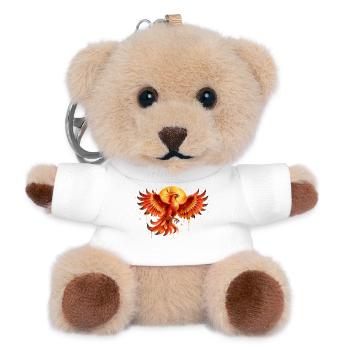 Feuerphönix Aquarell - Teddy Schlüsselanhänger - Weiß - Vorne