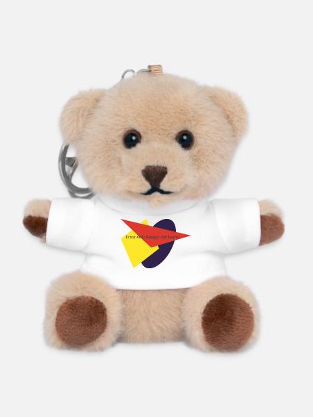 Nerd-Humor - Error 404: Design not found - Teddy Schlüsselanhänger - Weiß