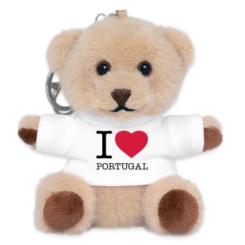 I LOVE PORTUGAL - Porte-clés ourson - blanc - Devant
