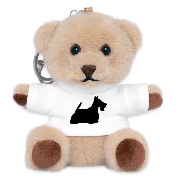 Schottischer Terrier - Teddy Schlüsselanhänger - Weiß - Vorne