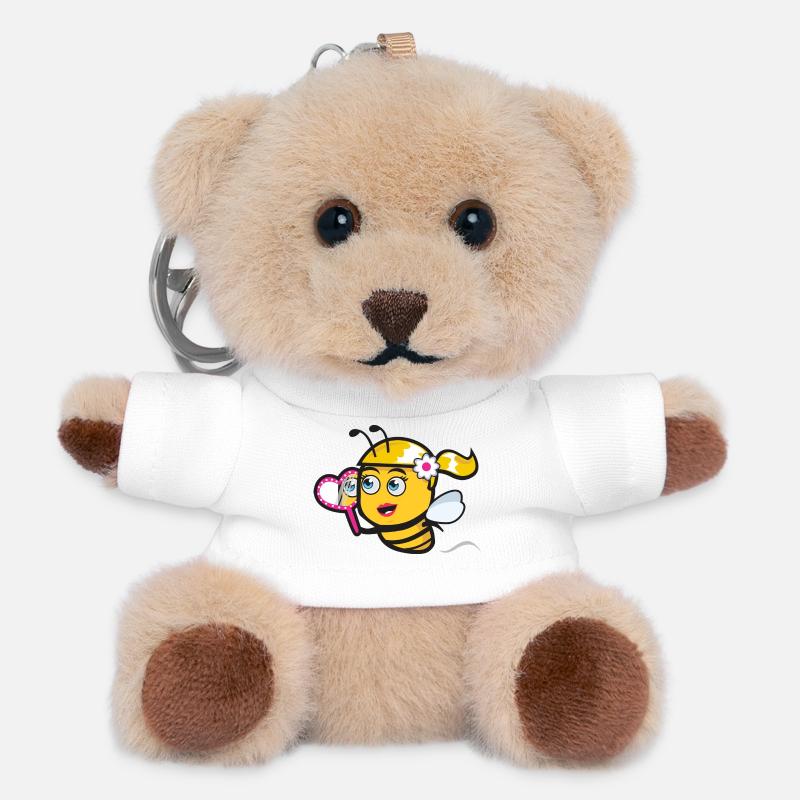 Beautiful Abeille - Porte-clés ourson - blanc