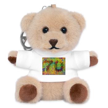 70. Geburtstag - Teddy Schlüsselanhänger - Weiß - Vorne