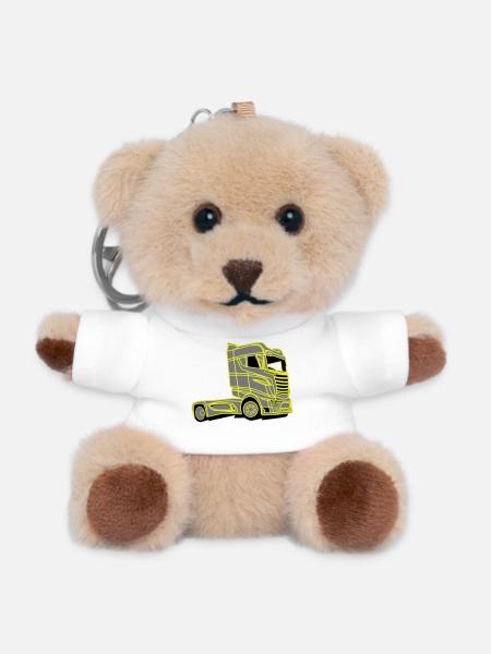 V8 Super R1000 Vabis Truck - Teddy Keyring - white