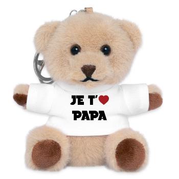 I love you Dad - Teddy Keyring - white - Front