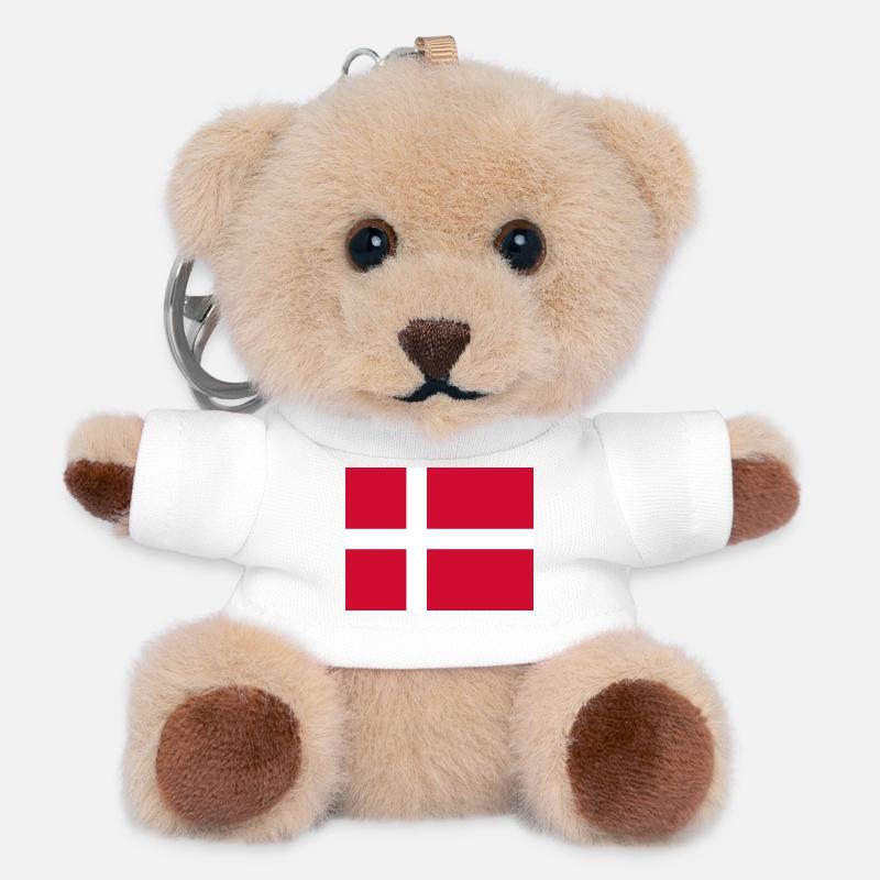 Danemark - Porte-clés ourson - blanc