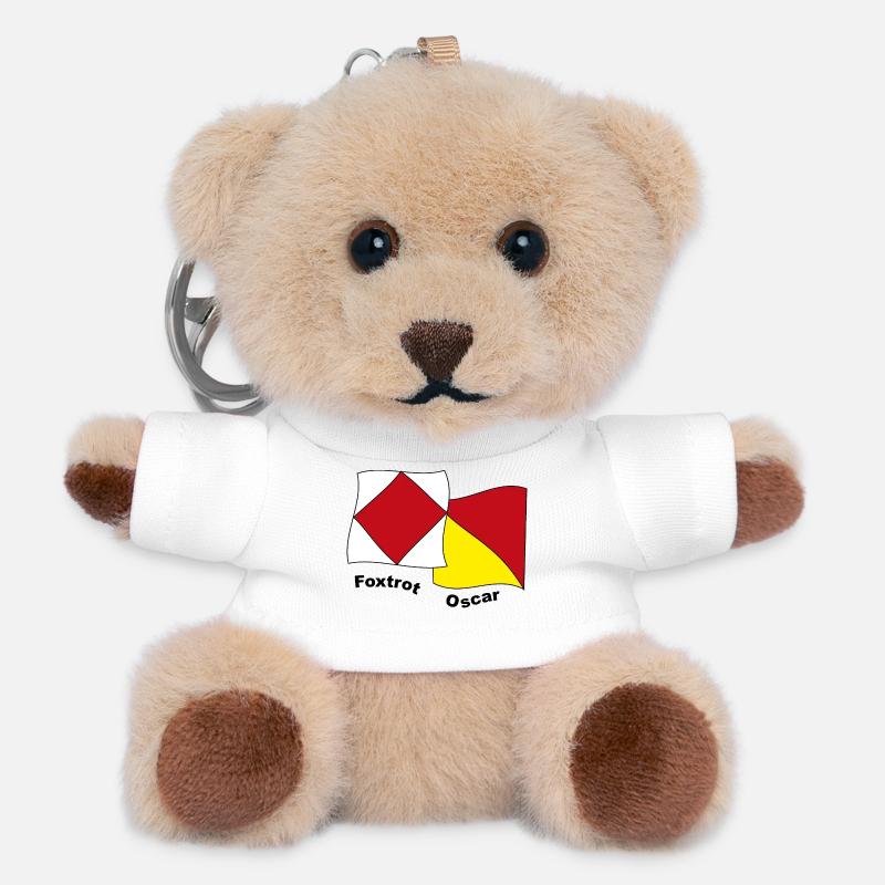 Foxtrot Oscar - Porte-clés ourson - blanc