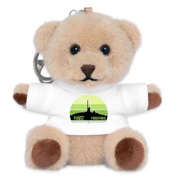 Harz Mountains - Brocken - Wir lieben den Harz - Teddy Schlüsselanhänger - Weiß - Vorne