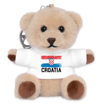 Croatia flag - Teddy Keyring - white - Front