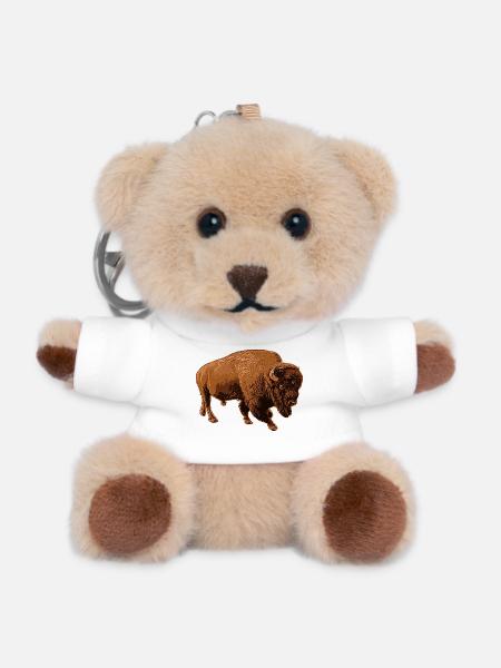 Bison - Teddy Schlüsselanhänger - Weiß