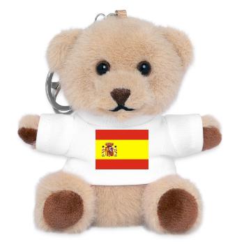 Spanische Flagge - Teddy Schlüsselanhänger - Weiß - Vorne