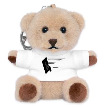 Logo Stucadoortroffel for stucco door in action - Teddy Keyring - white - Front